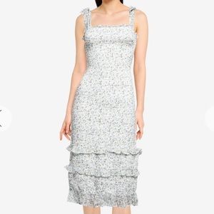 Abercrombie Tiered Smocked Midi Dress - Size Small